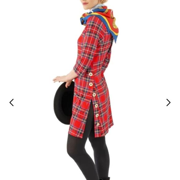 Gretchen Scott Designs Red Plaid Dress - Picture 1 of 7